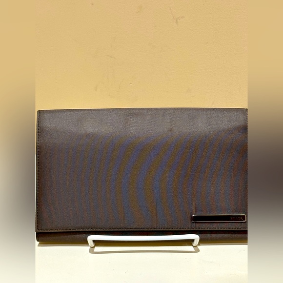 Prada Grey Nylon/Leather Sport Ligne Long Wallet - Picture 1 of 9